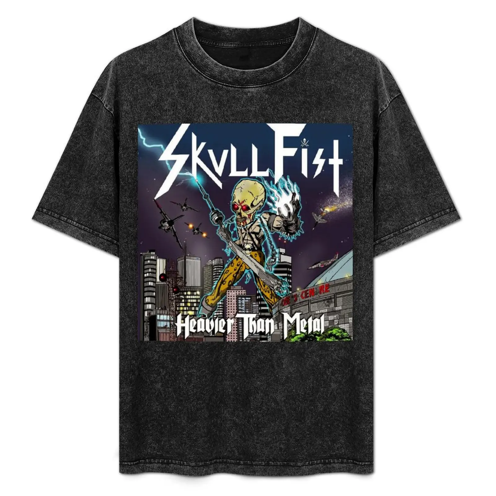 Skull Fist - Heavier Than Metal T-Shirt man clothes plus sizes man t shirt mens vintage t shirts