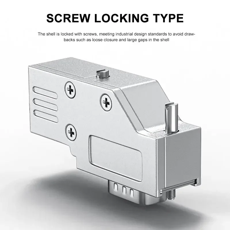 Metal Shell DB9 Terminal 90 Degrees RS232 Serial Port Connector Mini 9pin L-type Plug Industrial Grade Male Female Solid Needle