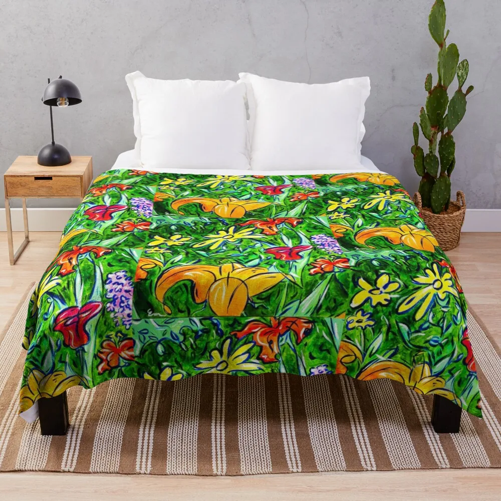 

Candy flower Throw Blanket