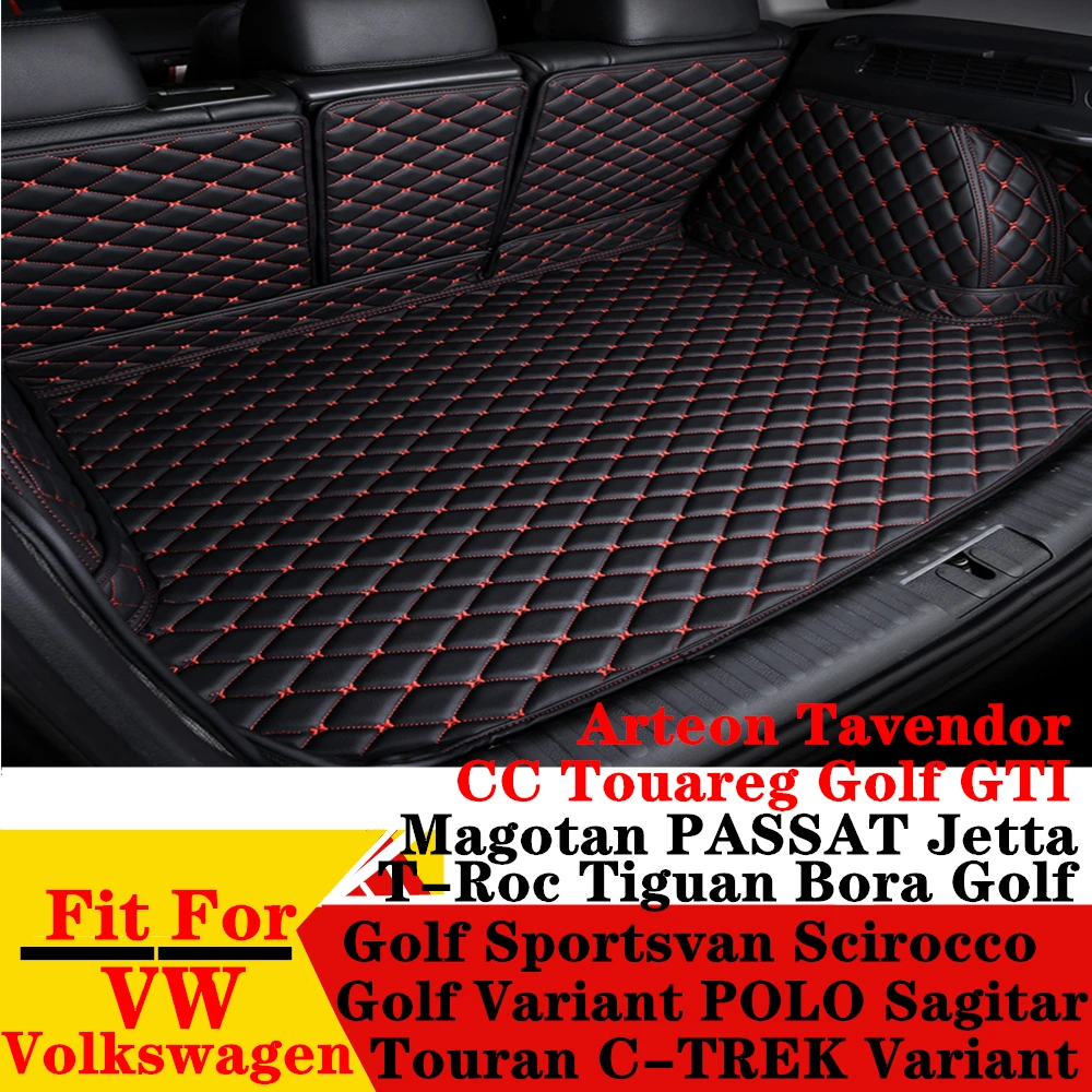 

Car Trunk Mat For VW Volkswagen CC Touareg PASSAT Golf POLO Bora Arteon T-Roc Tiguan Rear Cargo Cover Carpet Liner Tail Boot Pad