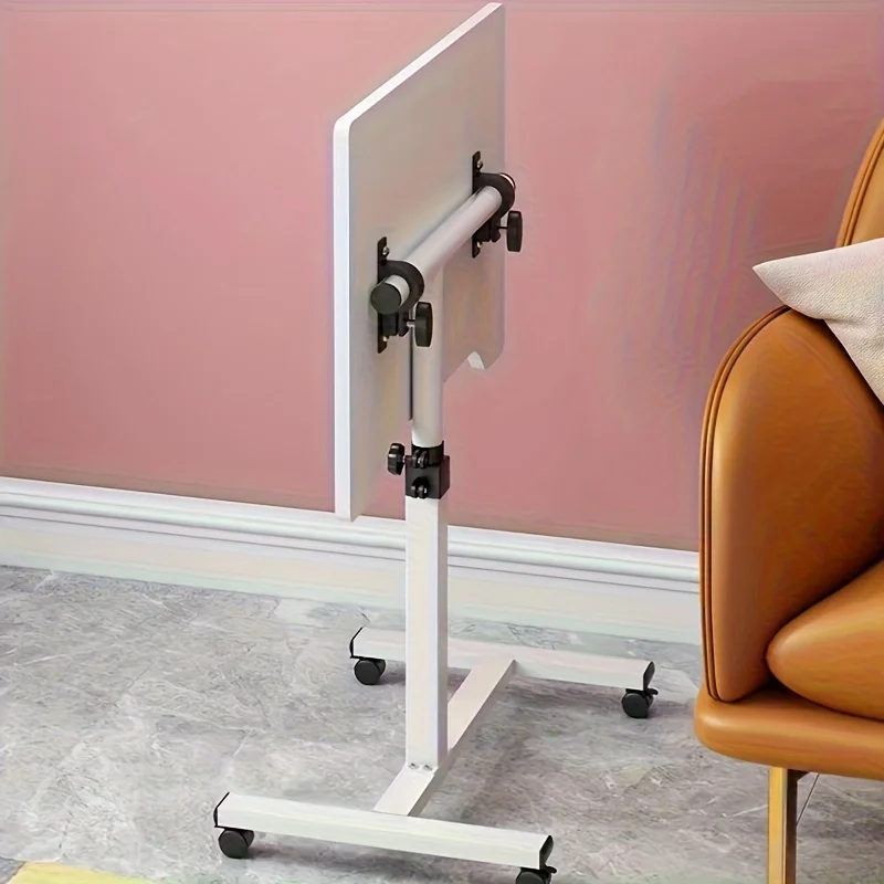 Multifunctional Bedside Table with Adjustable Height and Rotating Top Design - Suitable for Dormitory and Home Use