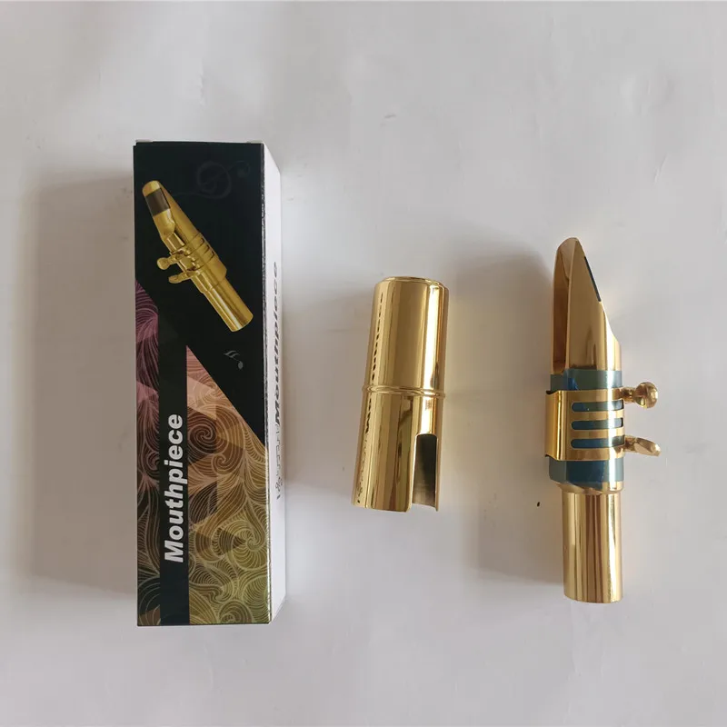 Gold-plated brass E Flat Baritone Saxophone mouthpiece 5-9