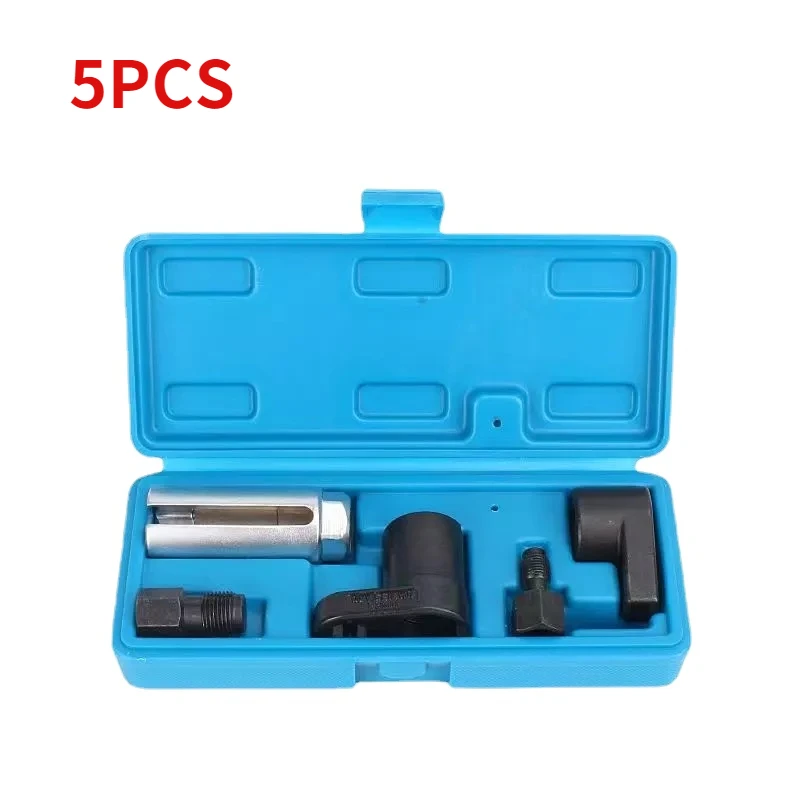 5pcs Oxygen Sensor Removal Install Thread Chasers Tool Offset Vacuum Sensor Socket for VW Seat Audi Renault BMW Mercedes Nissan