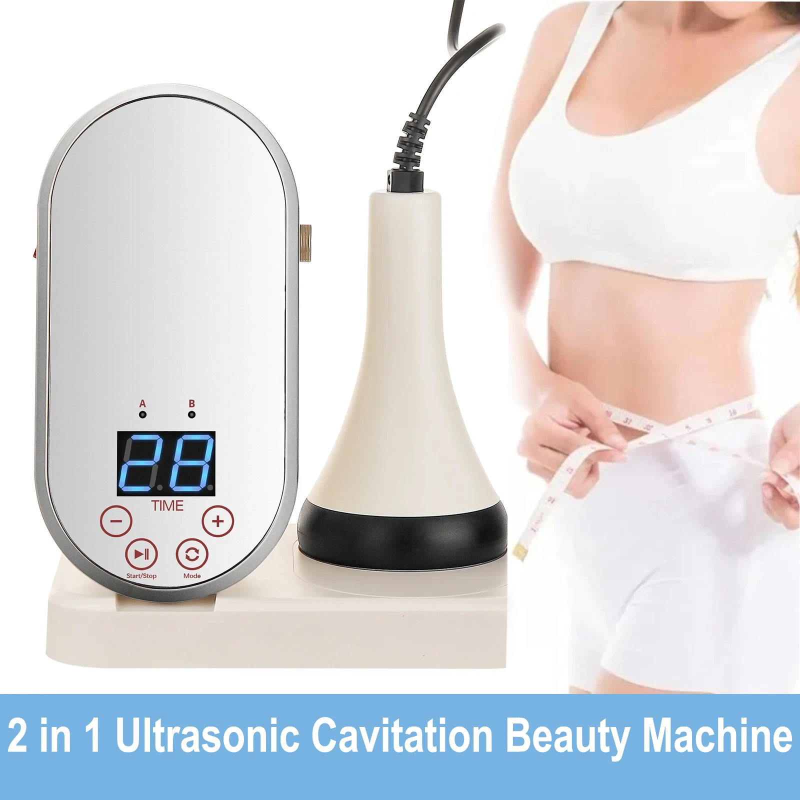 

80KHz Ultrasonic Cavitation Machine Body Slimming Massager Shaping Fat Burner Weight Lose Hot Compress Home Use Slimming Device