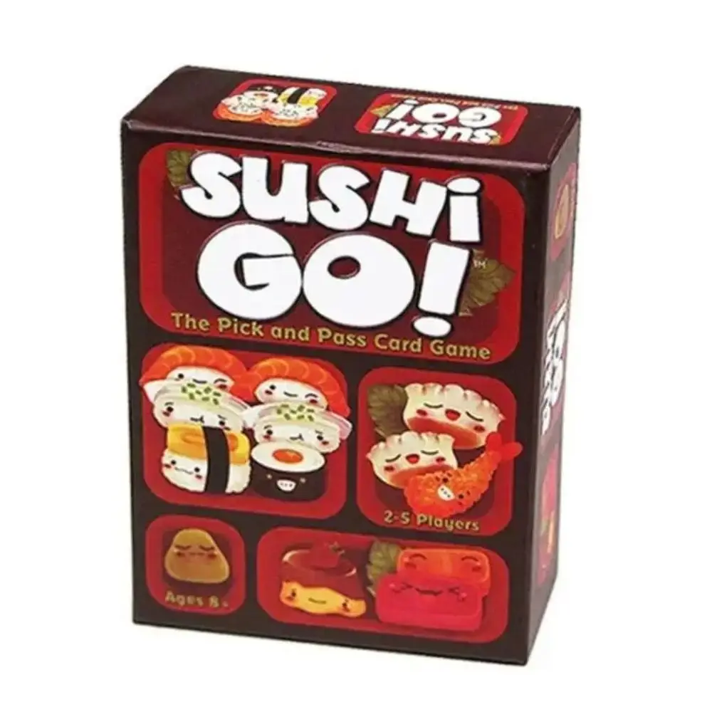 Sushi games, family gathering games, board games, cards, birthdays, Christmas gifts