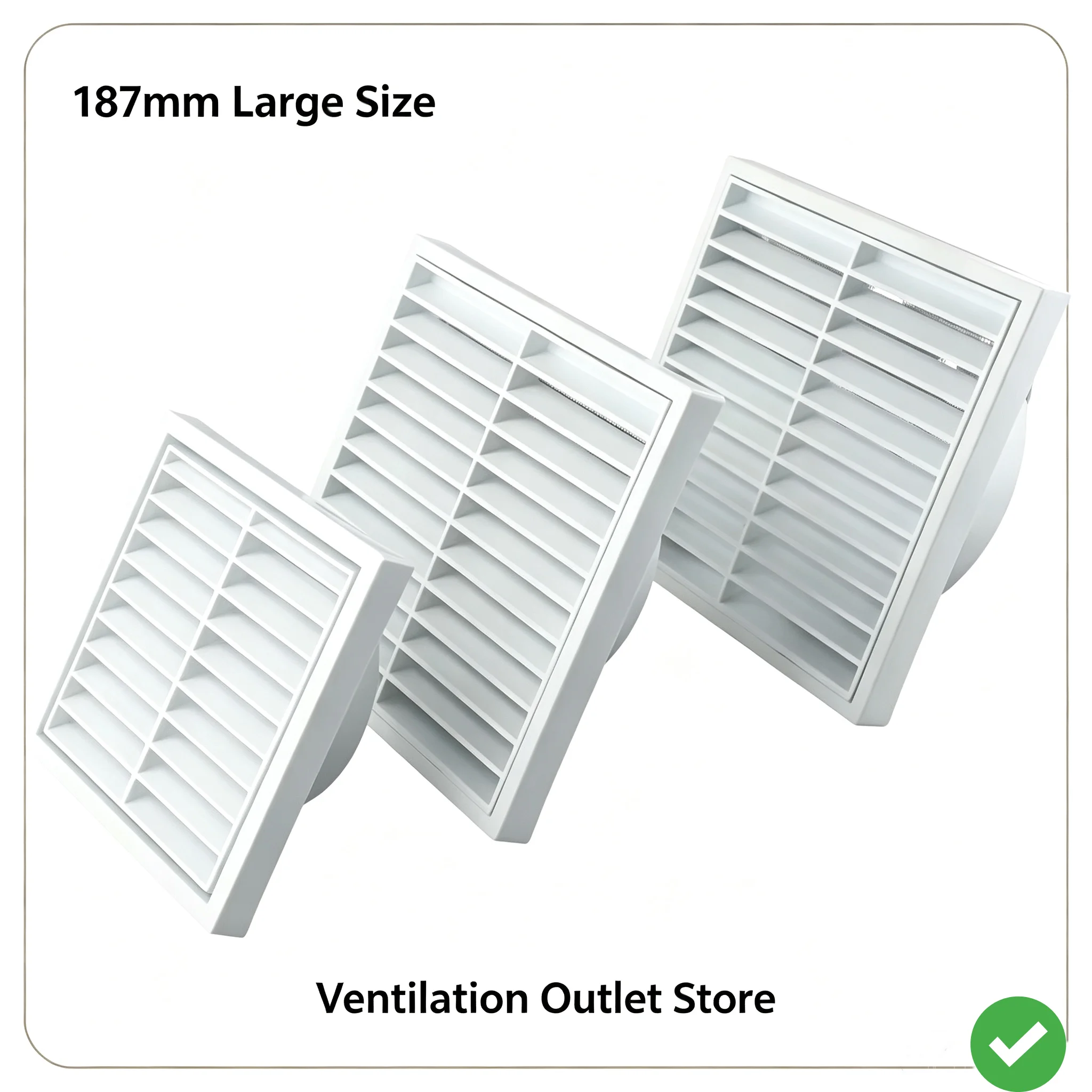 

New 187mm Vent Wall and Ceiling Vents Exhaust Grille Covers Plastic Vents HVAC Accessories Multiple Sizes Available
