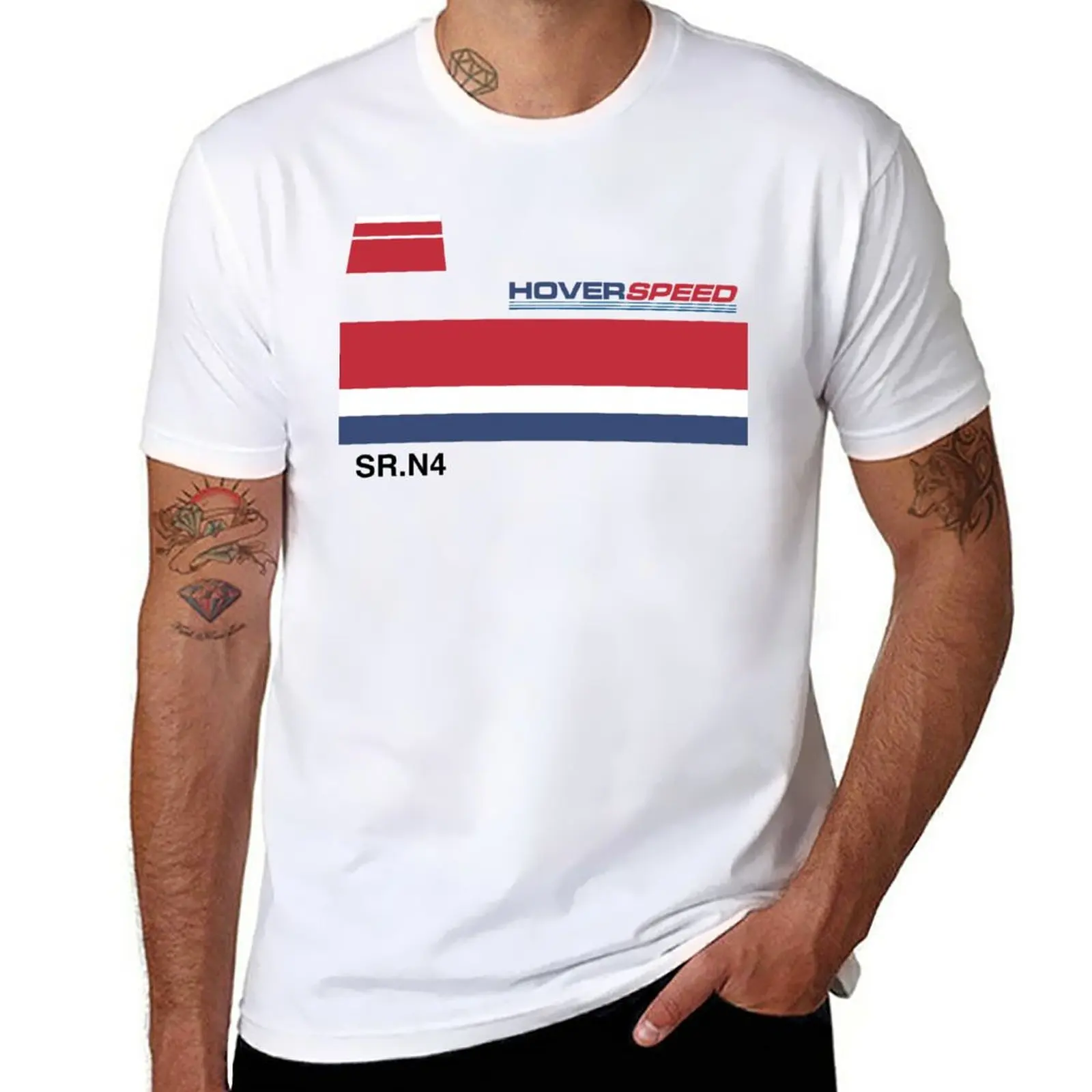 

New Hovercraft Livery: Hoverspeed Red/White/Blue T-Shirt summer tops t shirt man summer clothes boys t shirts mens t shirt