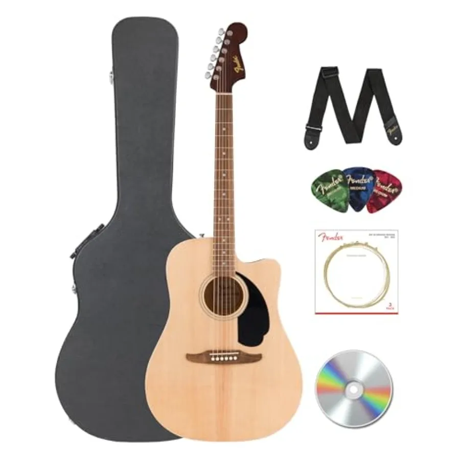 

Dreadnought acoustic-electric guitar for live performance and studio use, solid spruce top with mahogany back/sides, natural fi