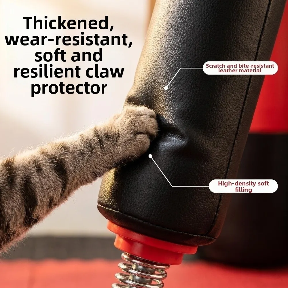 Creative Cat Boxing Suction Cup Base Standing Interactive Cat Bite Resistant Stable Cat Speed Bag Indoor Play