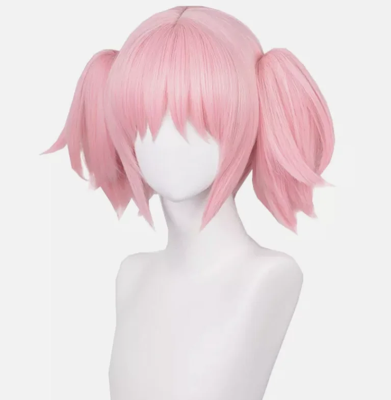 Puella Magi Madoka Magica Madoka Kaname Cosplay Wig 30cm Pink Ponytail Hair