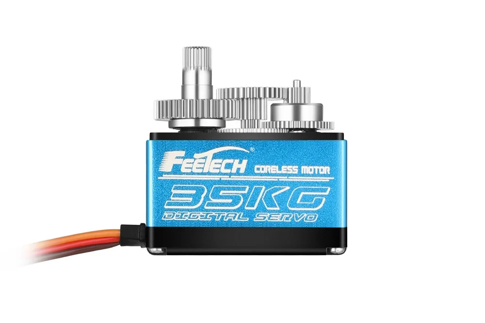 มอเตอร์ไร้แกน Feetech Fi7635M 35 กก. เซอร์โวมอเตอร์ดิจิตอล 180 องศา พร้อมเกียร์โลหะอะลูมิเนียม สำหรับ Arduino รถสมาร์ท DIY หุ่นยนต์ เครื่องบิน ของเล่น
