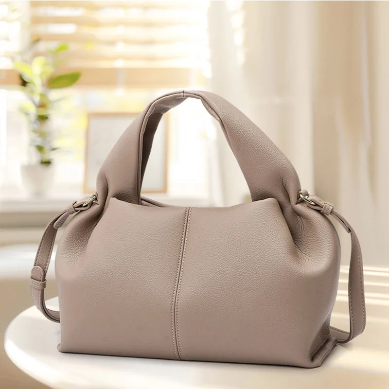 

New Women's Bags, Fashionable Cloud Bags, Simple and Versatile Handbags, Large-Capacity Shoulder Bags, Soft Leather Crossbody Bags for Commuting