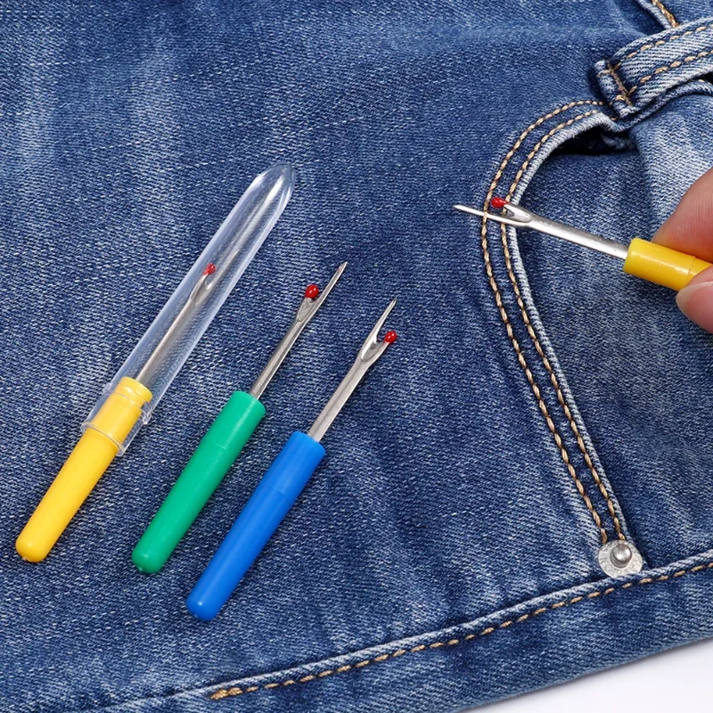 1/10pcs Sewing Thread Remover Seam Ripper Stitch Unpicker Sewing Tools Thread Cutter Plastic Handle Craft Tool Sewing Accessory