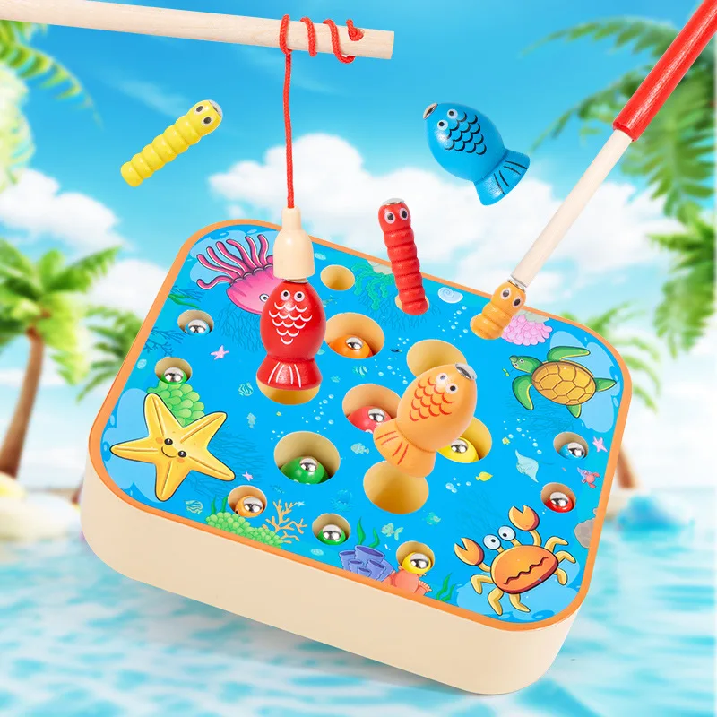 Kinder angeln spielzeug magnetische spiel frühe bildung puzzle baustein spielzeug angelrute spielzeug kindergarten spaß spiel