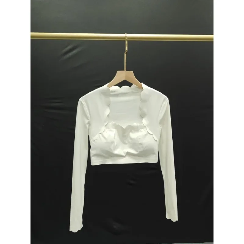 Lace Tight Fitting Slimming Sports Long Sleeved Women\'s Professional Running Comfortable Fitness Pilates Training Top