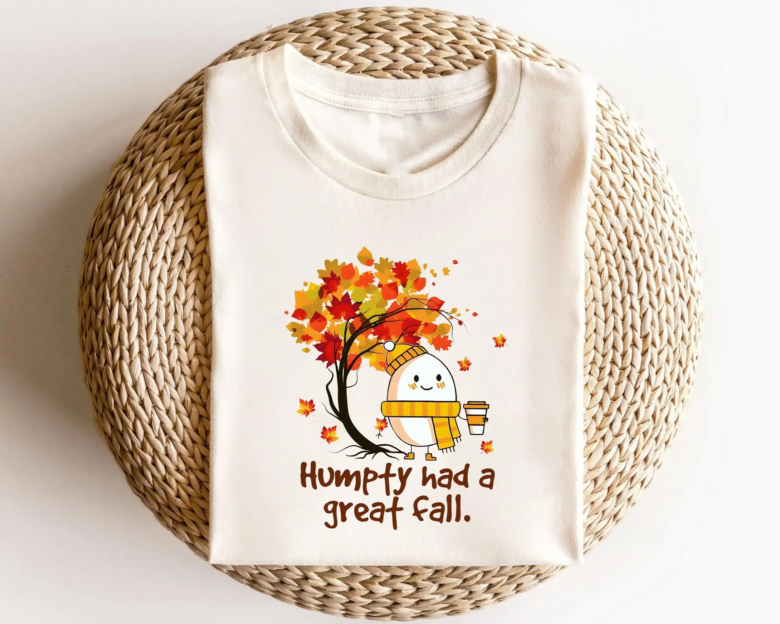 Camiseta de otoño con diseño de calabaza y Humpty Dumpty: ¡Tenemos una gran fiesta!