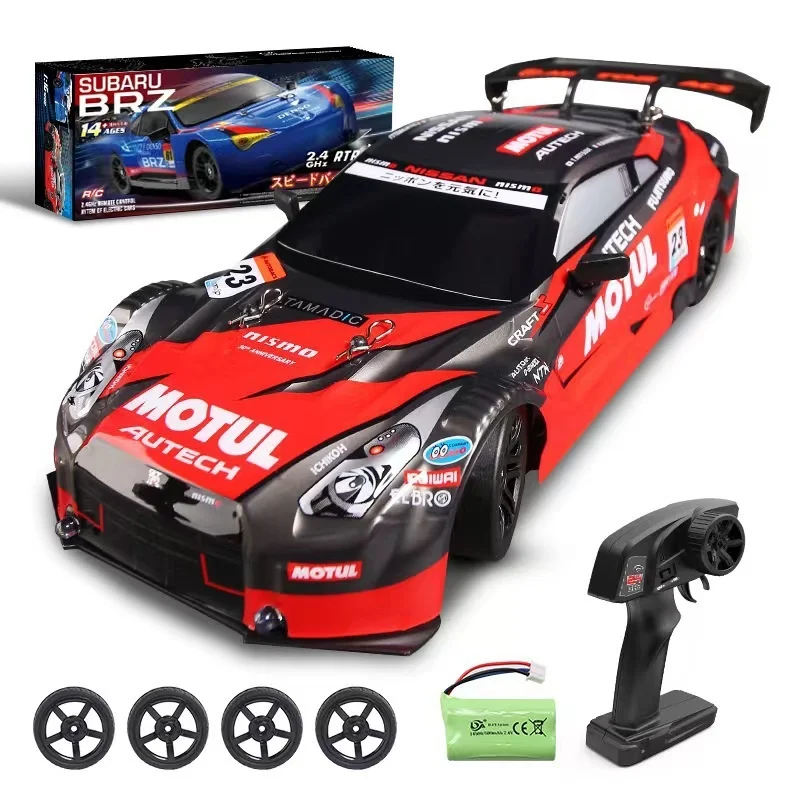 

New GTR High-Speed Four-Wheel Drive RC Car Toy with Lights: Long-Endurance Electric Remote-Controlled Vehicle Model