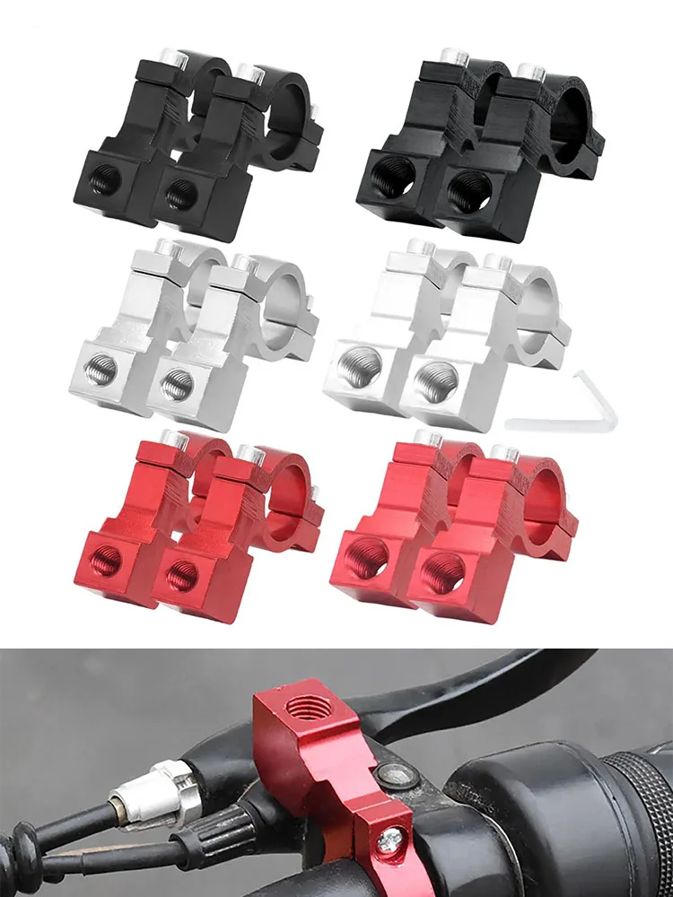 AliExpress NONE 2PCS Motorcycle Mirror Mount Aluminum Alloy Universal Bracket 8/10mm Handlebar Rearview Holder For Cycling Commuting Riding
