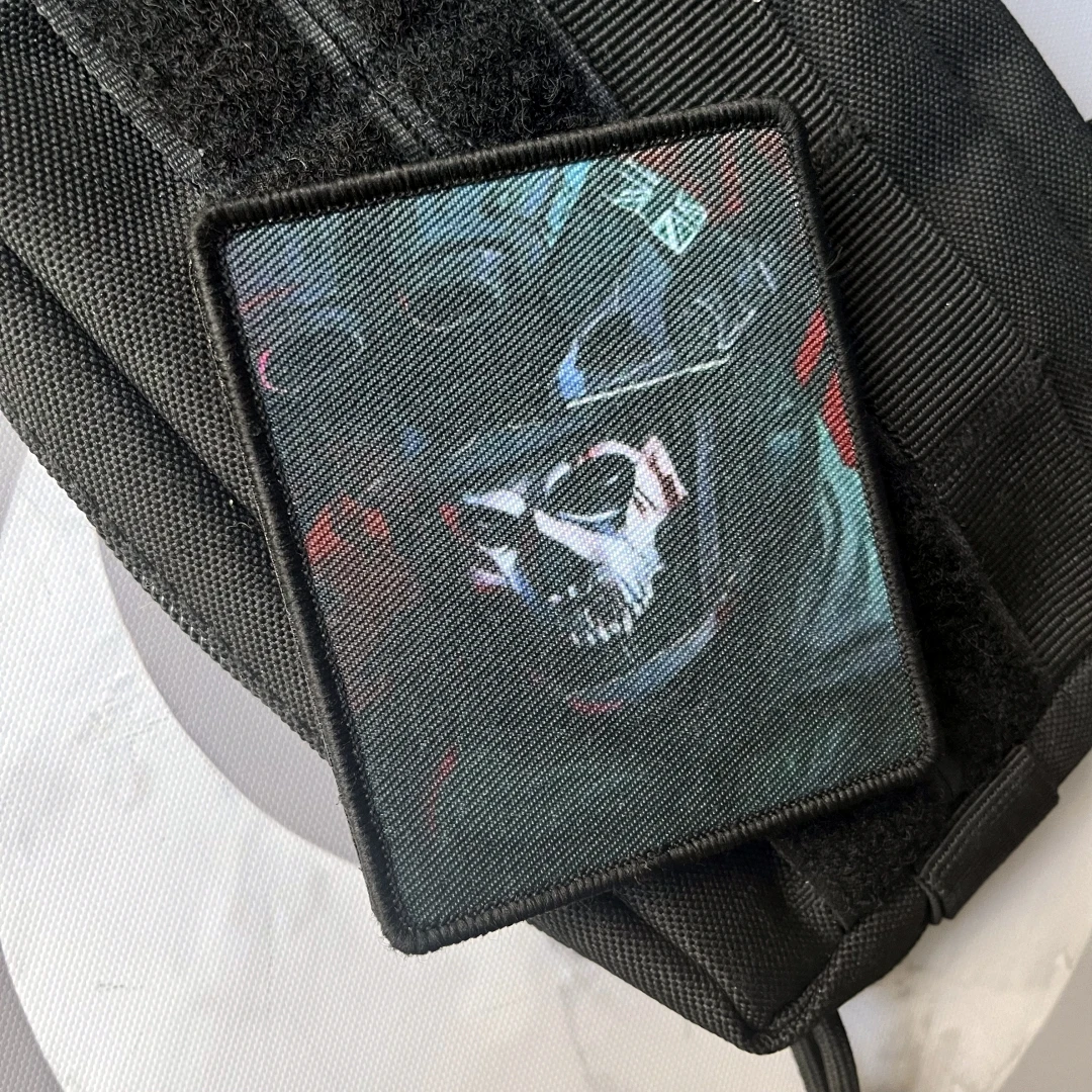 Call of Duty Ghost Mask Morale Tactical Patch Skeleton Soldier Armband Printed Hook and Loop Patches Military Backpack Stickers