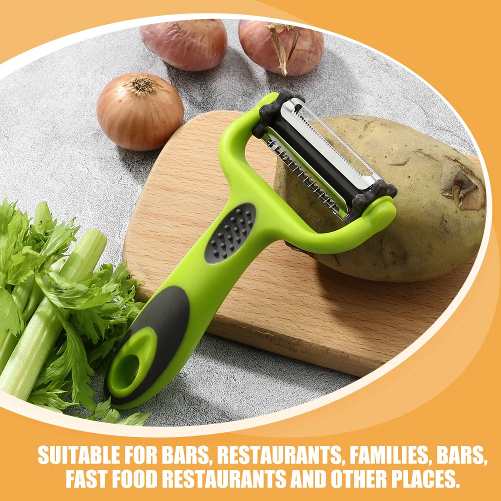 

2Pcs Stainless Steel Kitchen Peeler Multifunctional Fruit Vegetable Peeler Ergonomic Handle Practical Tool for Potatoes