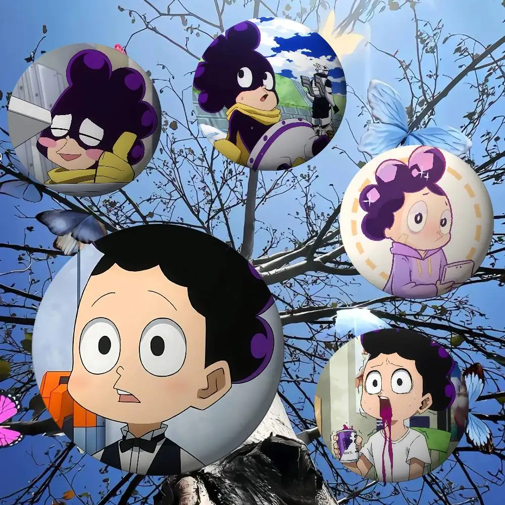 أنيمي مينورو مينيتا لطيف قسط صفيح دبابيس التلبيب المستديرة: دبابيس شارة لطيف لملحقات حقيبة الكتف، هدايا تذكارية #2