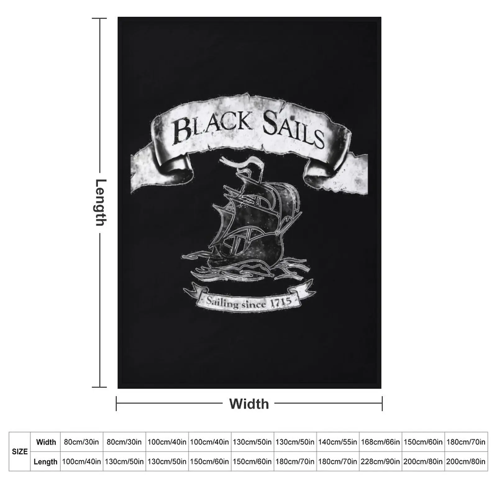Black Sails - Sailing Since 1715 Graphic \t Throw Blanket Beach Hairy For Baby Picnic Polar Blankets