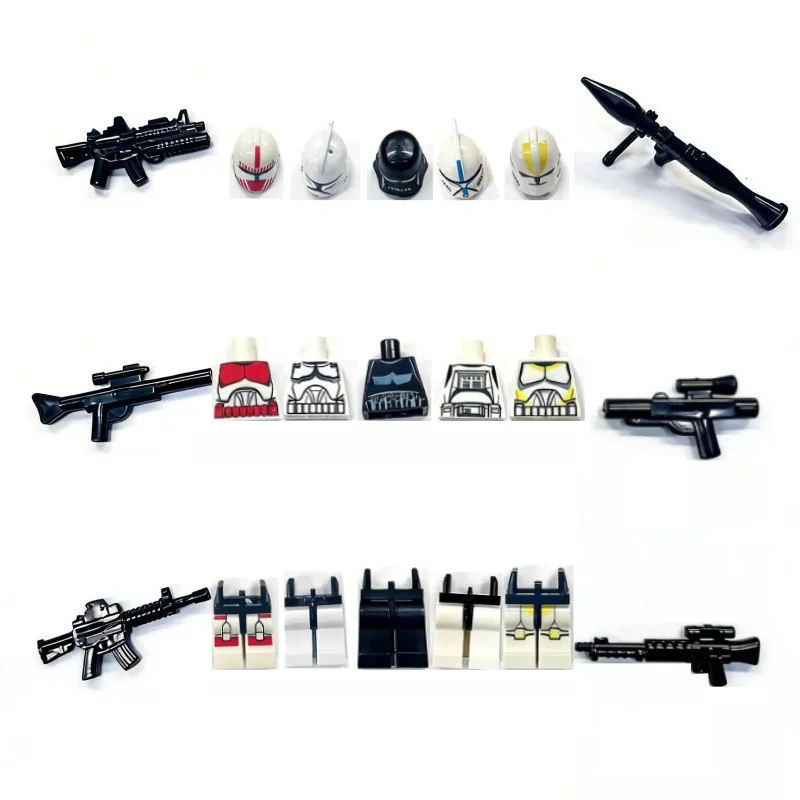 Small Particle Building Block Toy Figurine Accessories Soldier Warrior Model Puzzle Components Boys' Holiday Gift
