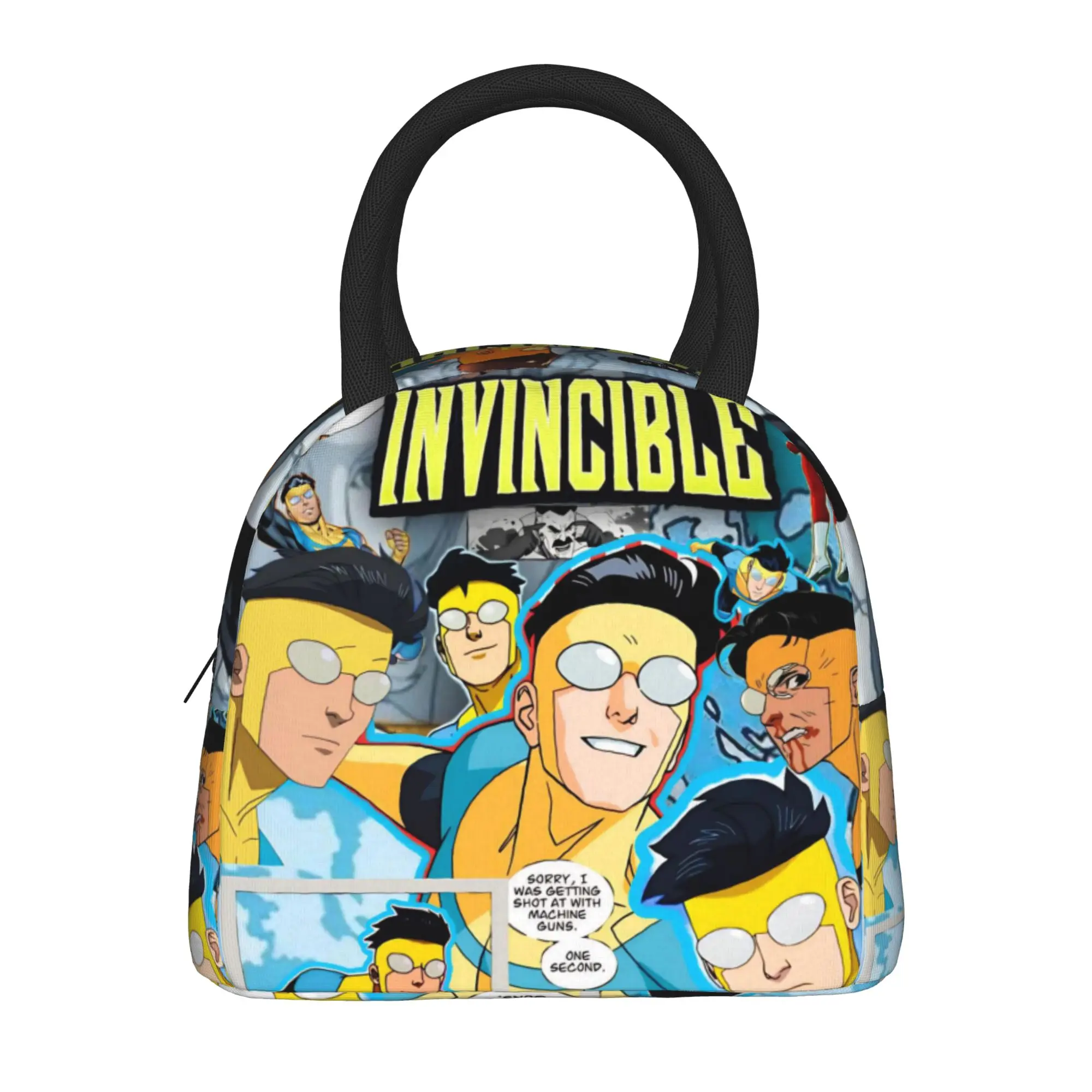 Invincibles Comic Thermal Insulated Lunch Bag for School  Portable Food Bag Container Men Women Cooler Thermal Lunch Boxes