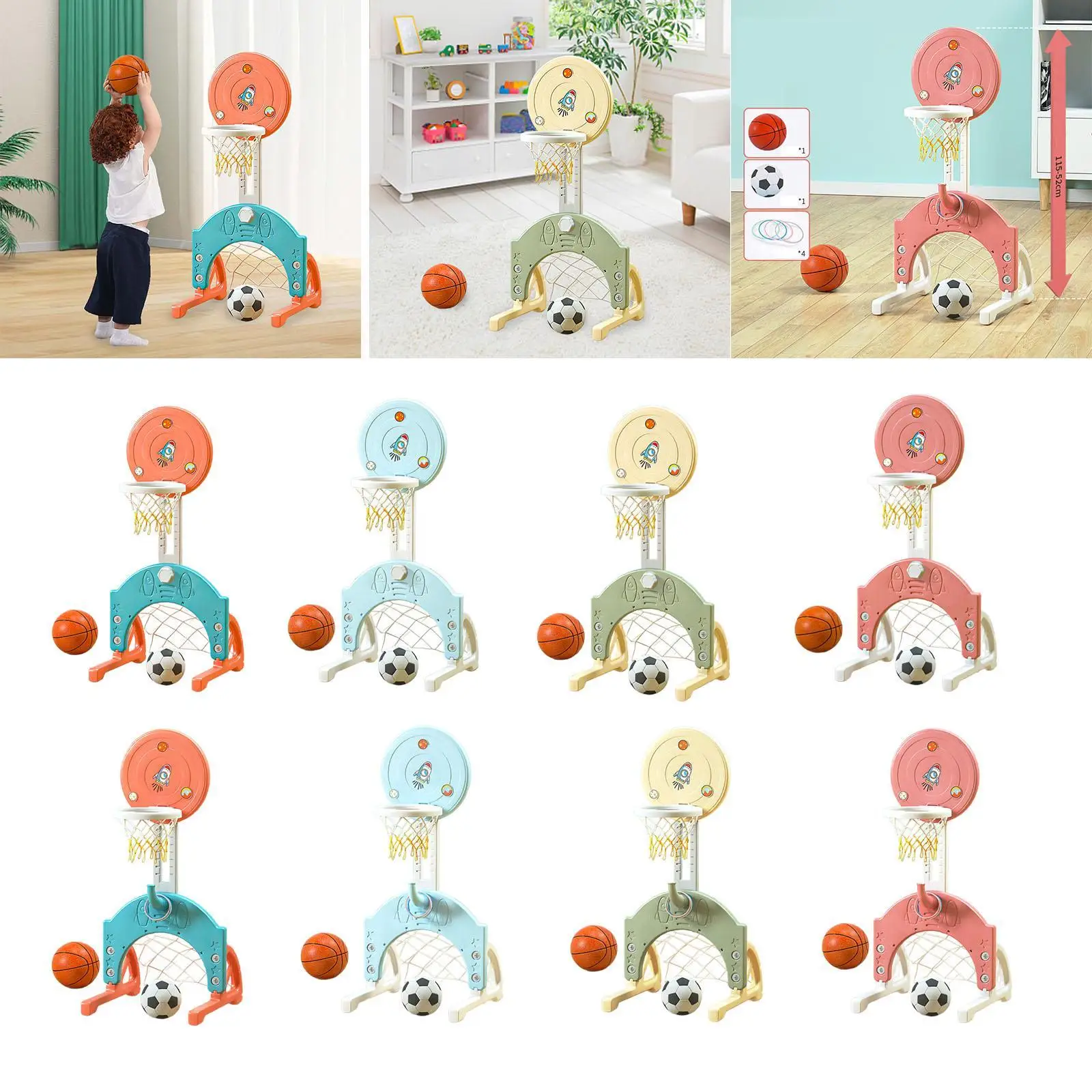 

Набор баскетбольных колец для детей, регулируемая высота, тренировочная развивающая игрушка, детская спортивная игрушка, баскетбольная доска для уличных игрушек