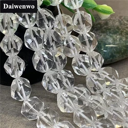 5A Natural Stone Clear Crystal Faceted 6/8/10mm Loose Cut Beads White Quartz