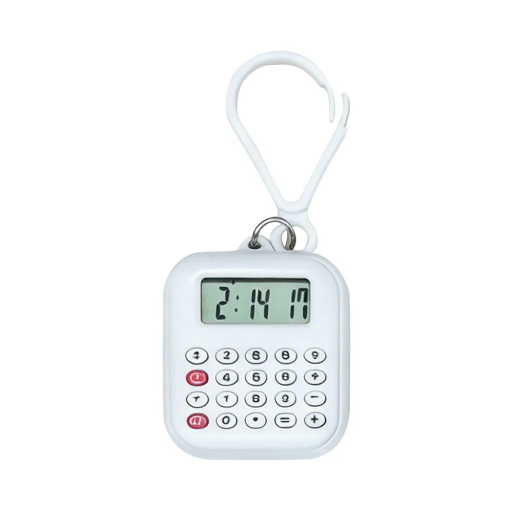 Multifunctional Mini Calculator 8 Digits Display Portable Keychain Calculator Silent Button Lightweight Student Calculator
