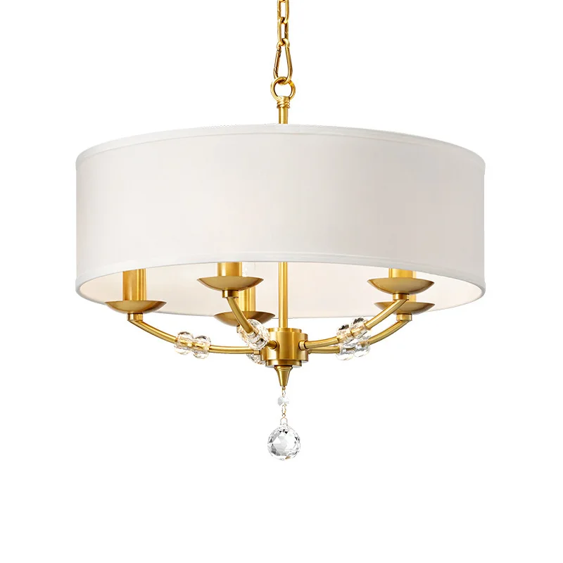 

New Chinese style, American style, living room, chandelier, study