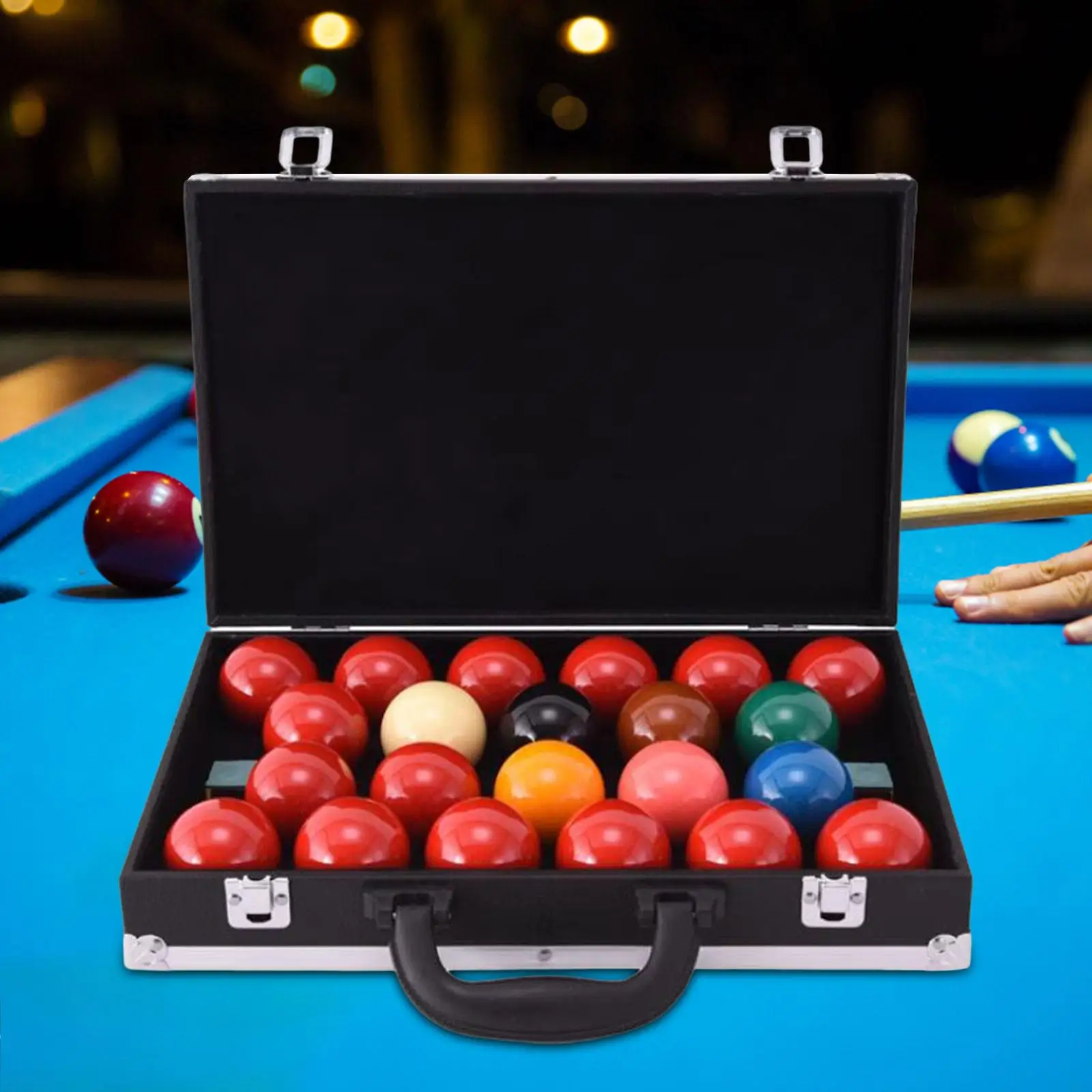 Billiard Balls Storage Box Padded Carrying Case for Indoor Traveling Outdoor