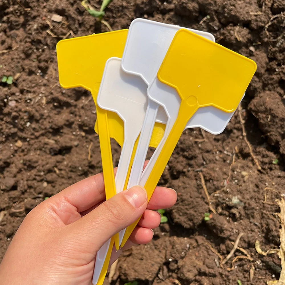 T Shape Garden Tags Plastic Plant Labels Thickened Waterproof Flower Name Identification Nursery Markers For Pots