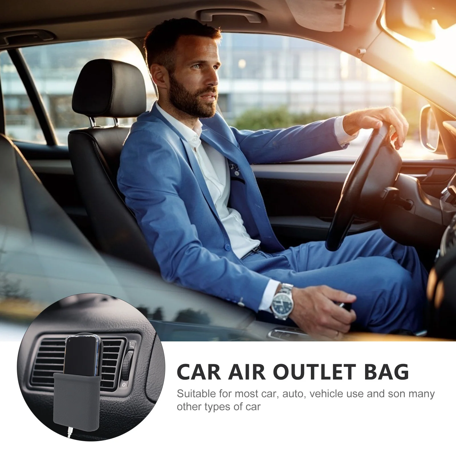 

Car Outlet Bag Premium Compartment Design Storage Organizer For Keys Cards Phone Vehicle Use Car Seat Gap Pouch