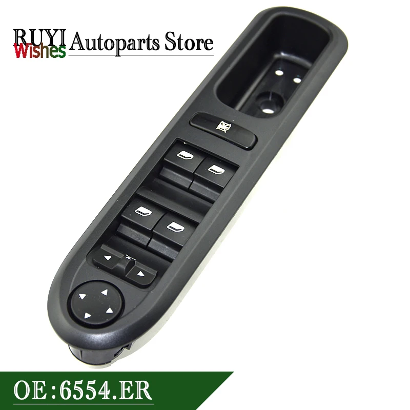 6554.ER New Front Left Side Power Window Control Switch 96468704XT For Peugeot 407 SW 2004-2010 6554ER 6554 ER