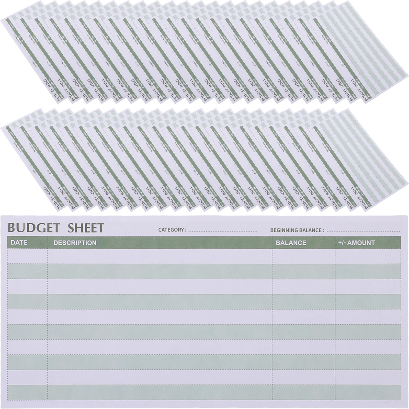 50pcs Budget Sheets Practical Expense Tracker Portable Cash Manager For Home Office Travel Daily Budget Planner