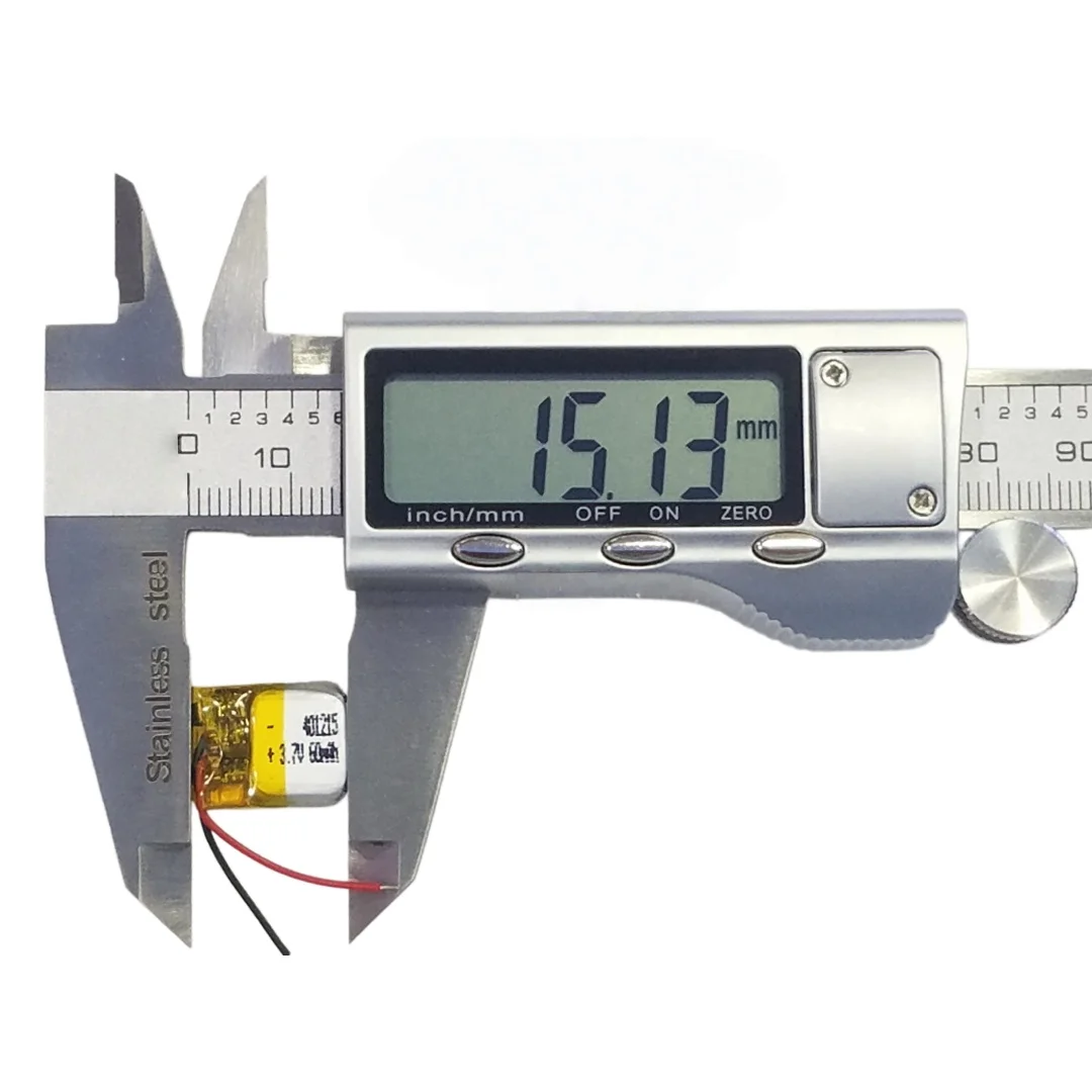 401215 Compatible with 041215 60mAh Mini Lithium Battery for Bluetooth Earphones Selfie Stick Mini Voice Recorder
