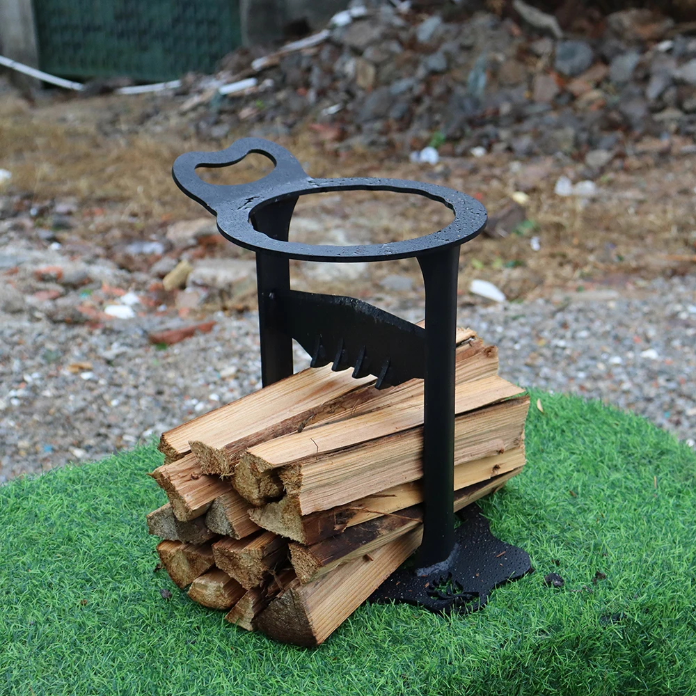 Log Splitter - Manual Splitting Tool - Steel Wedge Point Splits Firewood Like A Boss Safely & Easily