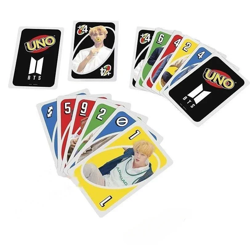 Jogo UNO BTS cartas de jogo entretenimento para várias pessoas jogos de festa família interação pai-filho cartas de edição limitada