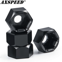 AXSPEED Metal 5mm to 7mm Hex Wheel Hub Adapter 5mm to 12mm Conversion for WPL D12 2WD 1/10 RC Truck Upgrade Parts