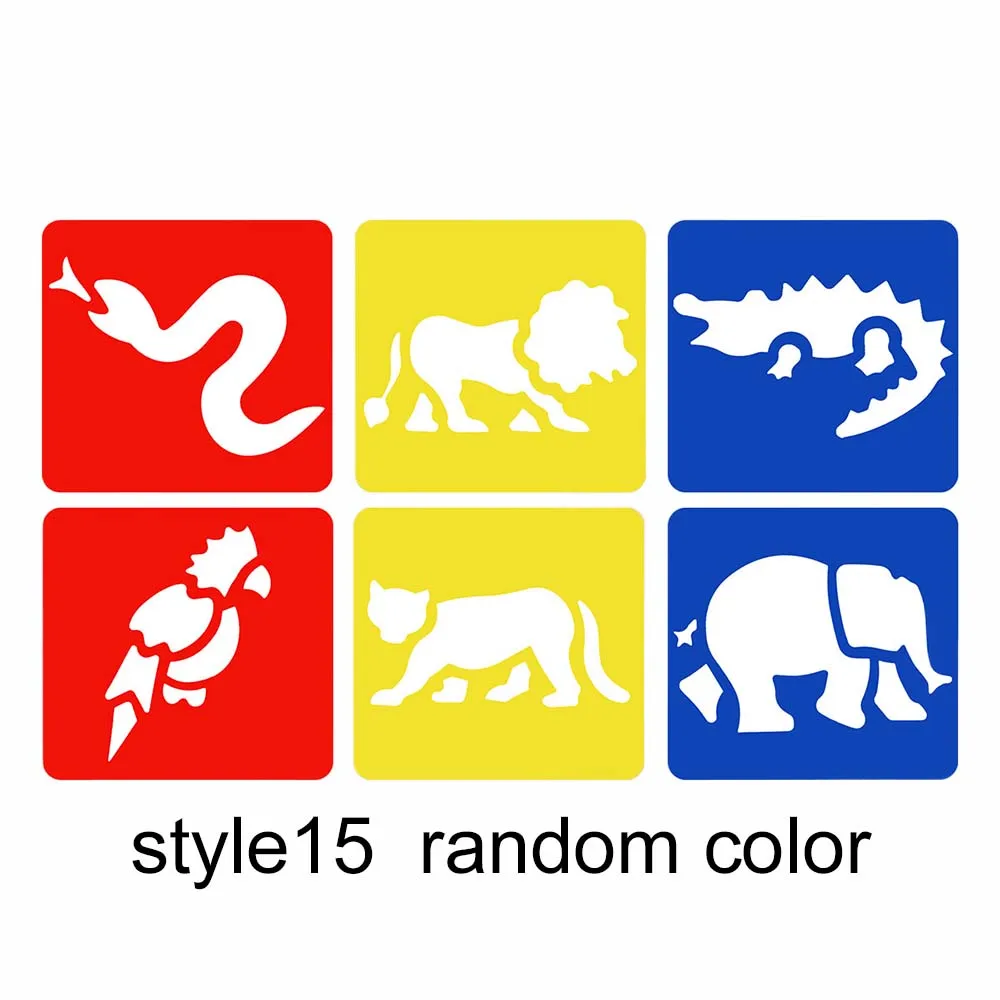 6pcs Cartoon Pattern Drawing Stencils for DIY Crafts