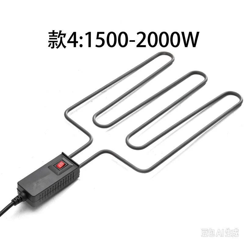 High Power BBQ Grill Stainless Steel Heating Tube, 201/304 Dry-Fired Heating Element with Temperature Control Assembly