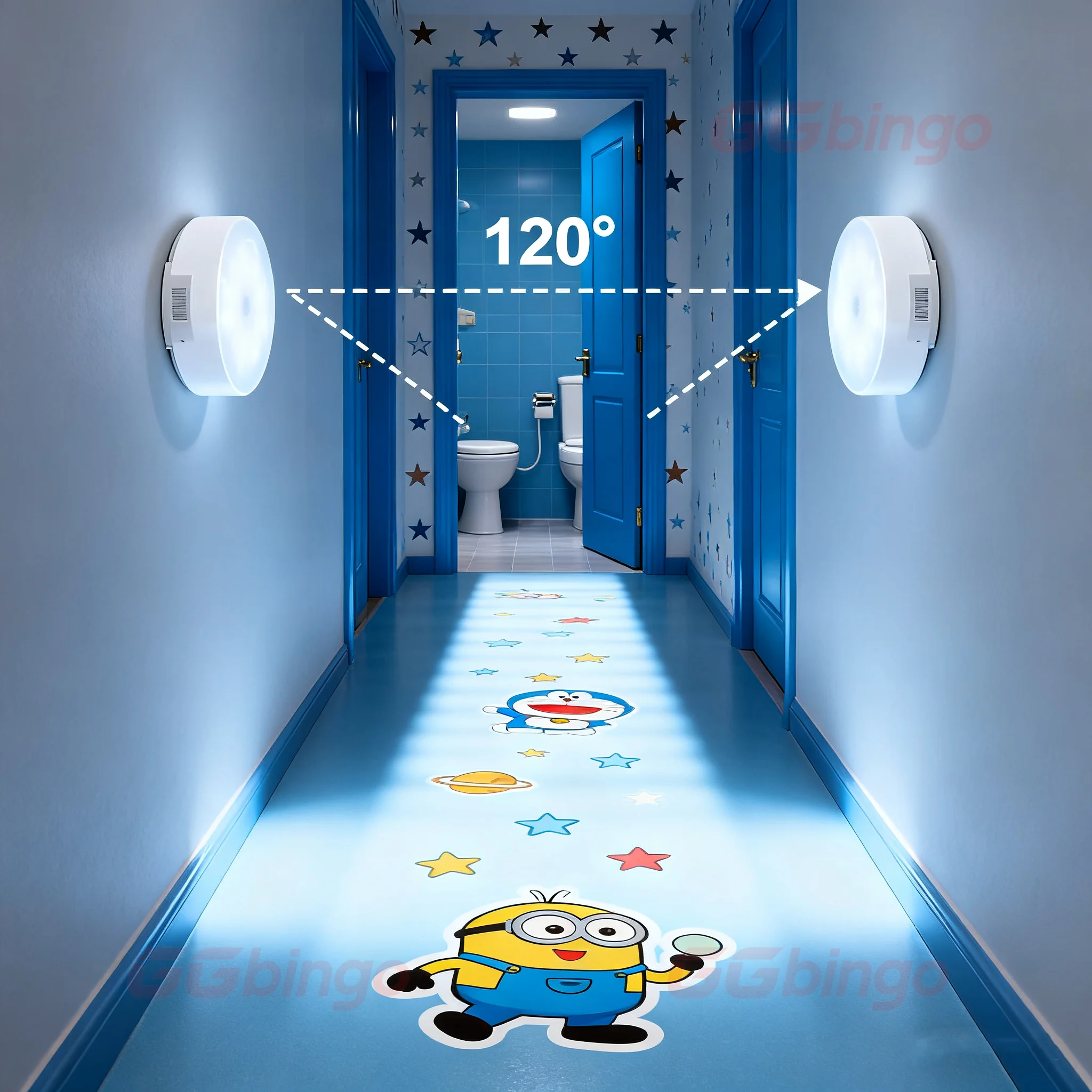 

LED Night Lamp PIR Motion Sensor Rechargeable USB for Kitchen Cabinet Bedroom Room Decorative Lighting