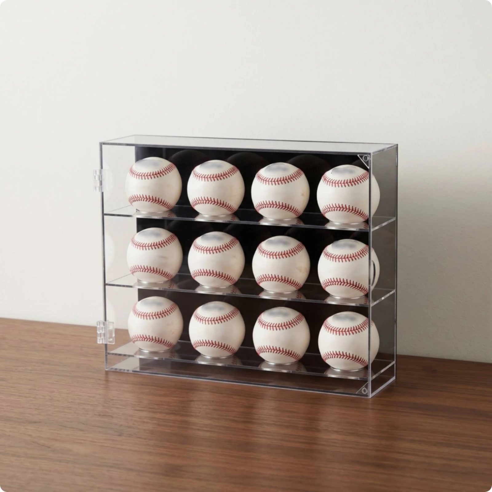 Ball Display Case Transparent Holder Showcase Dust-Resistant Storage Box Space-Saving for Collectors, Game Room, Clubhouse