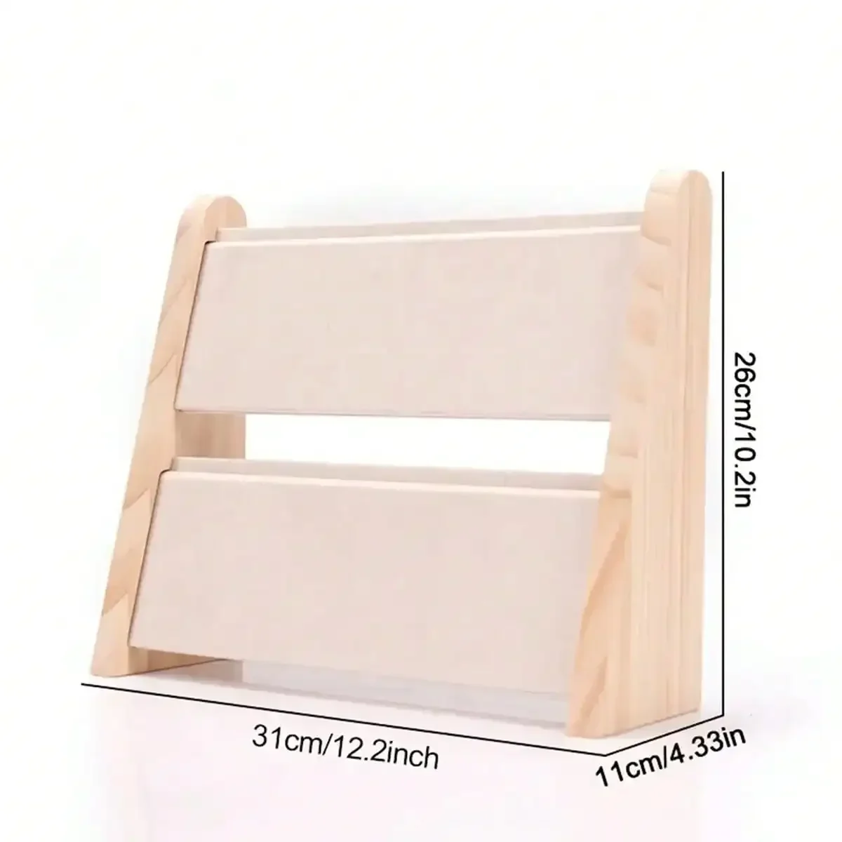 2-Tier Triangle Necklace Rack and Wooden Jewelry Tower Showcase Set with Multifunctional Pendant and Accessories Display Stand