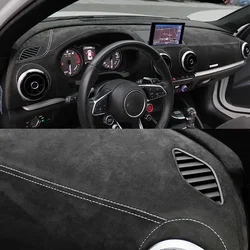 Custom Car Dashboard Covers in Alcantara for Audi S3 RS3 2018 A3 2016-2019 Mat Shade Cushion Pad Carpets Accessories Styling