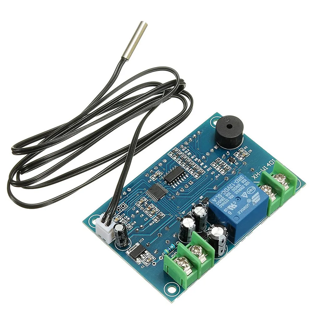 W1401 Digital Temperature Controller 12V 24V NTC Temperature Sensor Smart Thermostat Range - 50-110 ℃ Relay Output