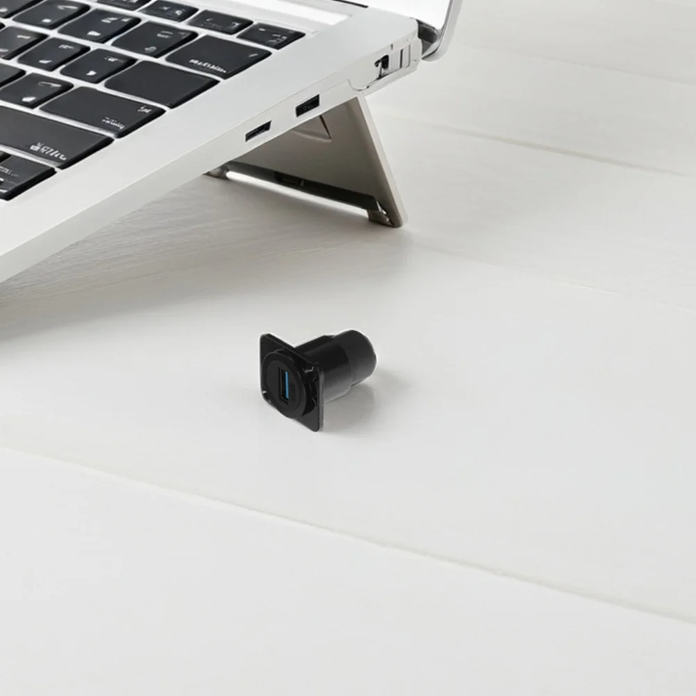 ขั้วต่อ USB แบบติดตั้งบนแผง 2 ชิ้น แบบตรง หัวคู่ ชนิด D แบบทะลุผนัง  ขั้วต่อกันน้ำ