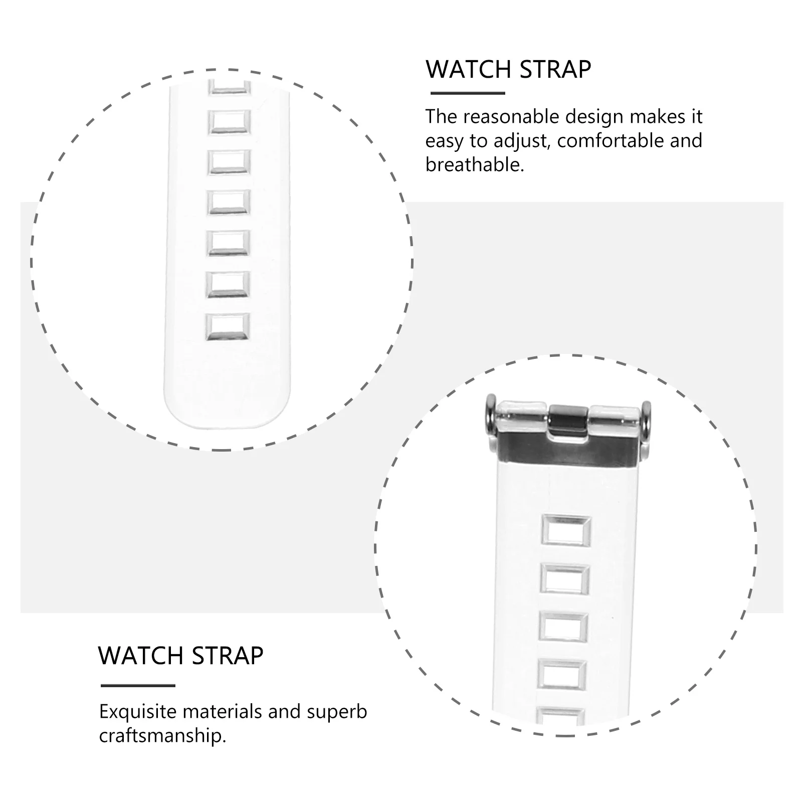 

Premium Transparent Watchband Durable Smart Watch Band Stylish Elegant Replacement Strap for Watch Fit Watchband